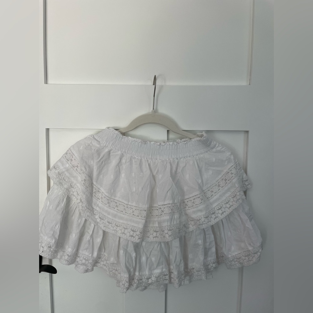 American Eagle White Patterned Skort